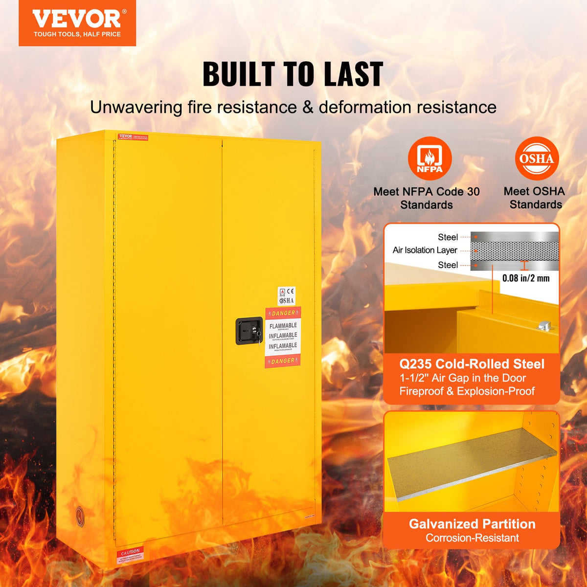 VEVOR Flammable Cabinets - Select Your Configuration - YRFBJ1104616P99IEV0 - view 2