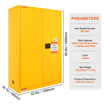 VEVOR Flammable Cabinets - Select Your Configuration - YRFBJ1104616P99IEV0 - view 3