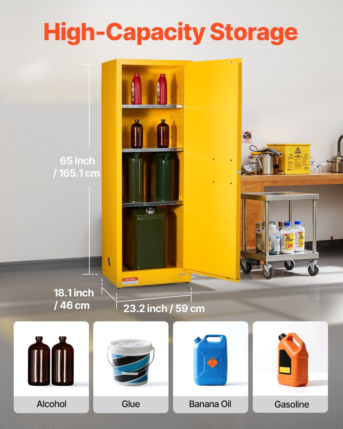 VEVOR Flammable Cabinets - Select Your Configuration - YRFBJ1655845C0KFH001V0 - view 3