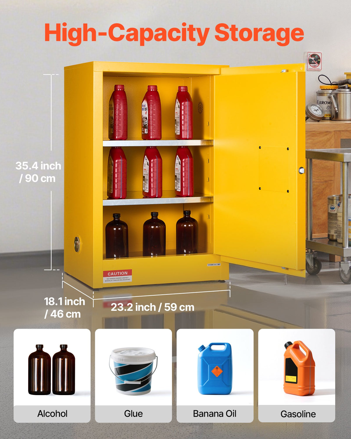 VEVOR Flammable Cabinets - Select Your Configuration - YRFBJ905845CL2D61001V0 - view 3