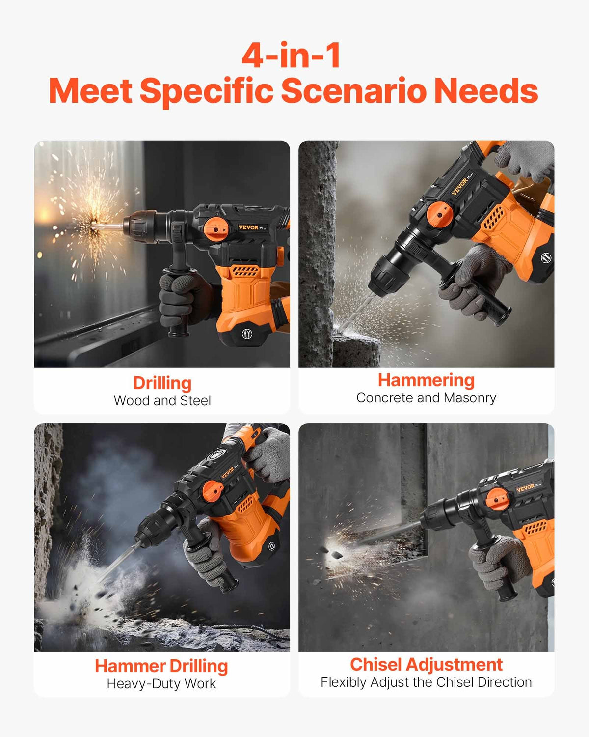 VEVOR Rotary Hammers - Select Your Configuration - YSDCZXMC32MM1HR4RV1 - view 3