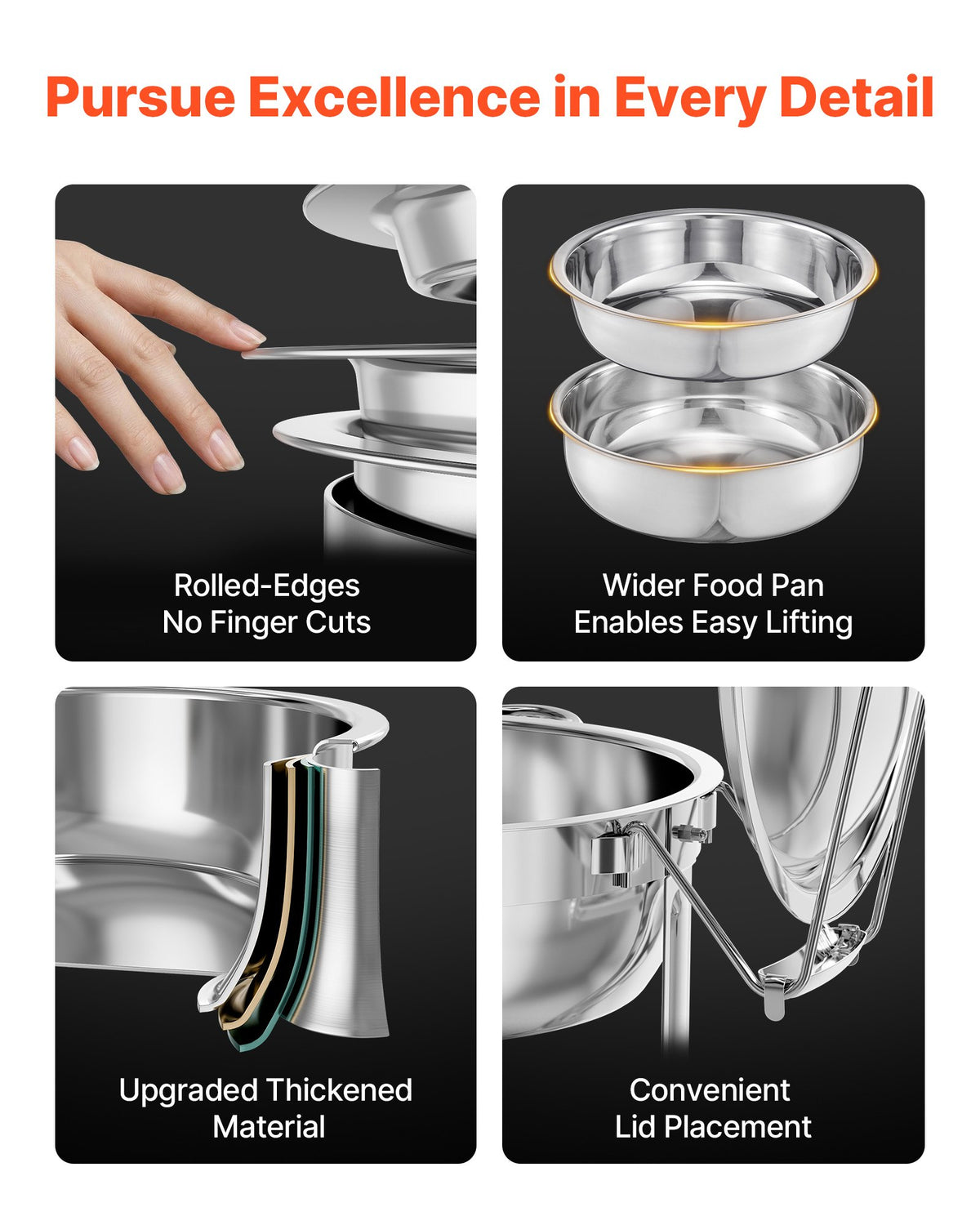 VEVOR Chafing Dish - Select Your Configuration - YXBXGSTGK4JTSHNBOV0 - view 3