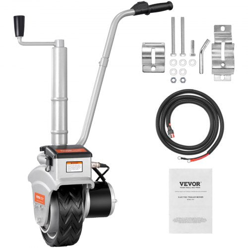 VEVOR Electric Trailer Dolly, 5000lbs Towing Capacity, 350W 12V Trailer Jockey Wheel with 22 ft/min Moving Speed, 12''-24.8'' Adjustable Clamp Height & 8'' Rubber Tire, for Moving - YXDDQYCYSB500477AV0 - view 1