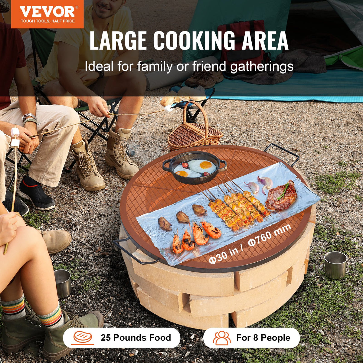 VEVOR Fire Pit Grate - Select Your Configuration - YXSKKWCHSYX301HI2V0 - view 2