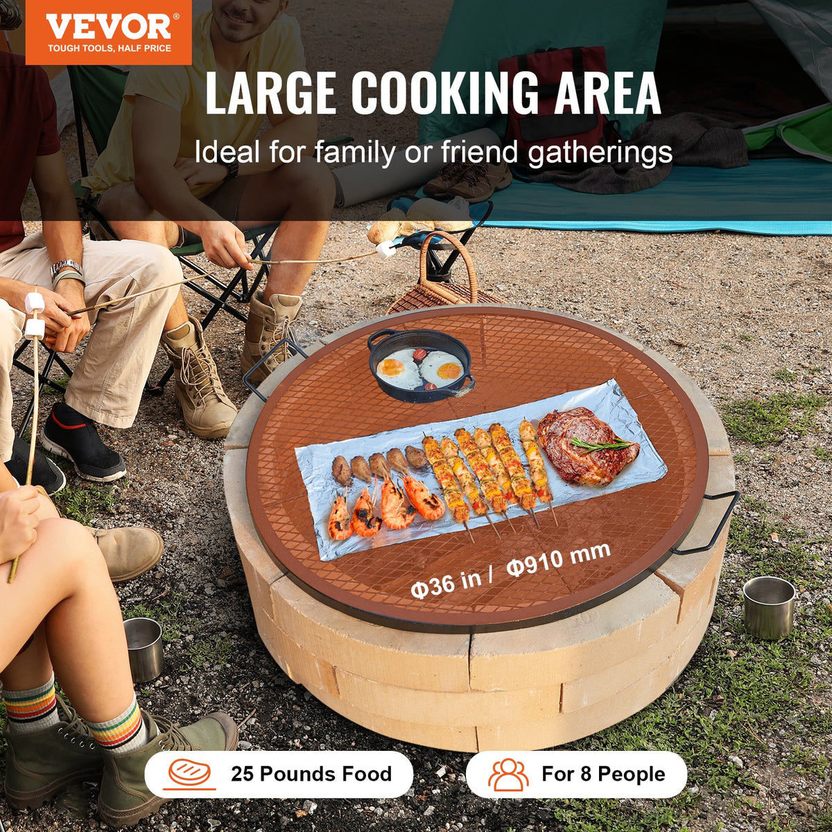 VEVOR Fire Pit Grate - Select Your Configuration - YXSKKWCHSYX36FF2HV0 - view 2