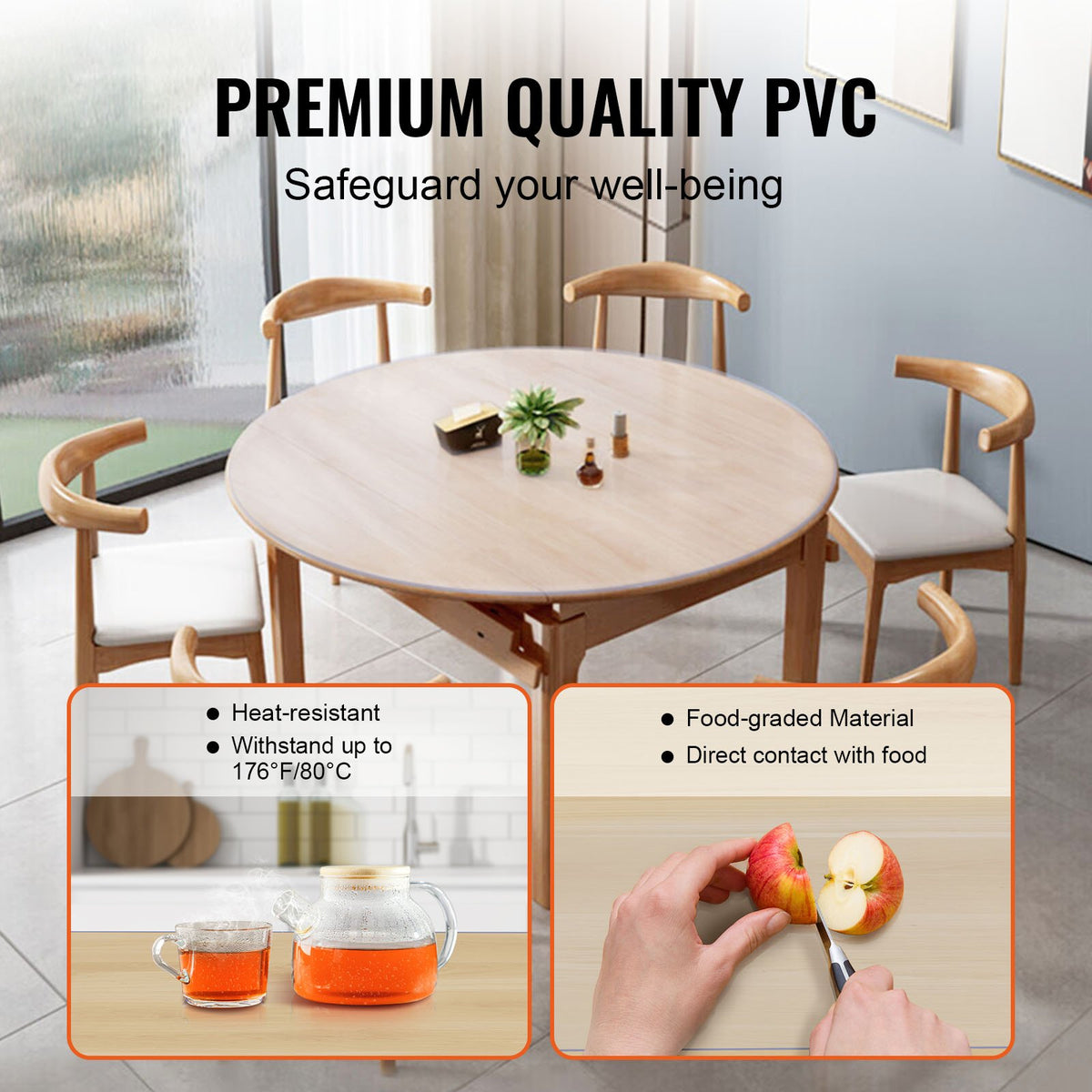 VEVOR PVC Table Protector - Select Your Configuration - YXZBYCTMSPVC1DI3SV0 - view 3