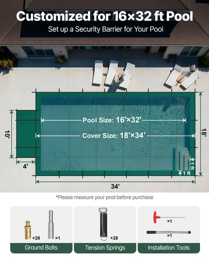 VEVOR Safety Pool Covers - Select Your Configuration - YYCM16X32JZYTYCG1V0 - view 2
