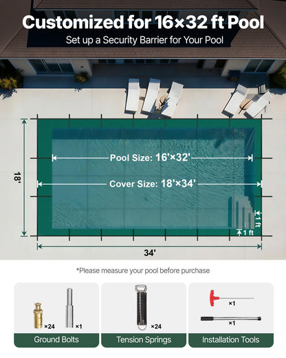 VEVOR Safety Pool Covers - Select Your Configuration - YYCM16X32YCYCG001V0 - view 2