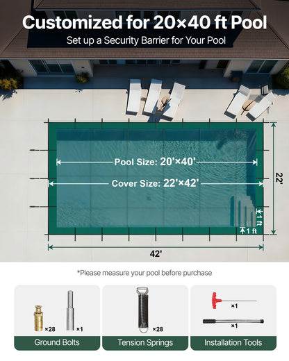 VEVOR Safety Pool Covers - Select Your Configuration - YYCM20X40YCYCG001V0 - view 2