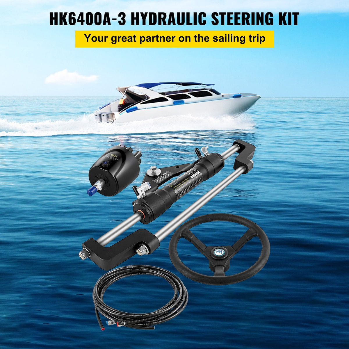 VEVOR Hydraulic Steering - Select Your Configuration - YYDJHK6400A-3TJ10V0 - view 2