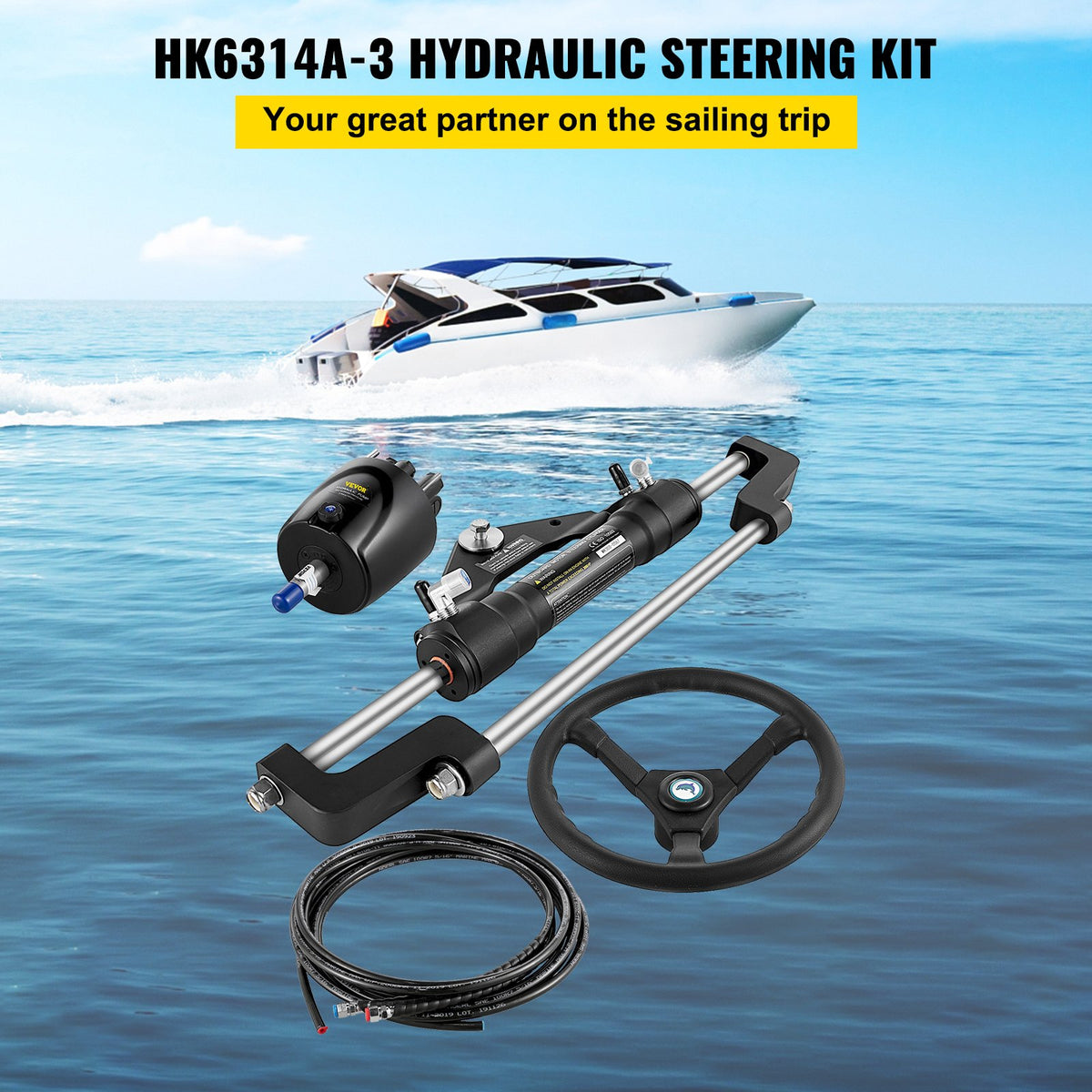 VEVOR Hydraulic Steering - Select Your Configuration - YYDJHK6400A-3TJ14V0 - view 2