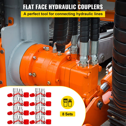 VEVOR Hydraulic Quick Couplers - Select Your Configuration - YYJT0.5X0.5NPT8DZV0 - view 2