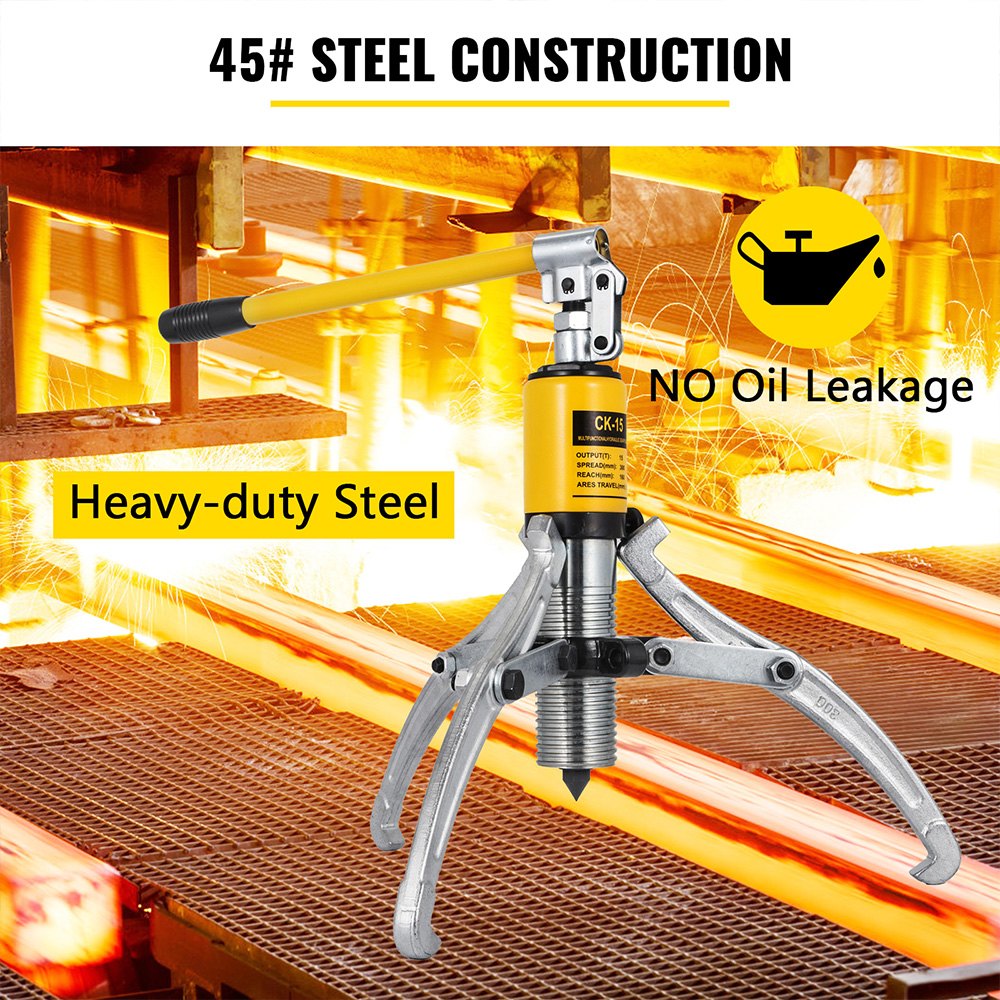 15 Ton Hydraulic Gear/Bearing/Wheel Bearing Puller Separator 2 or 3 Jaws w/ Case - YYLM15TZTS0000001V0 - view 2