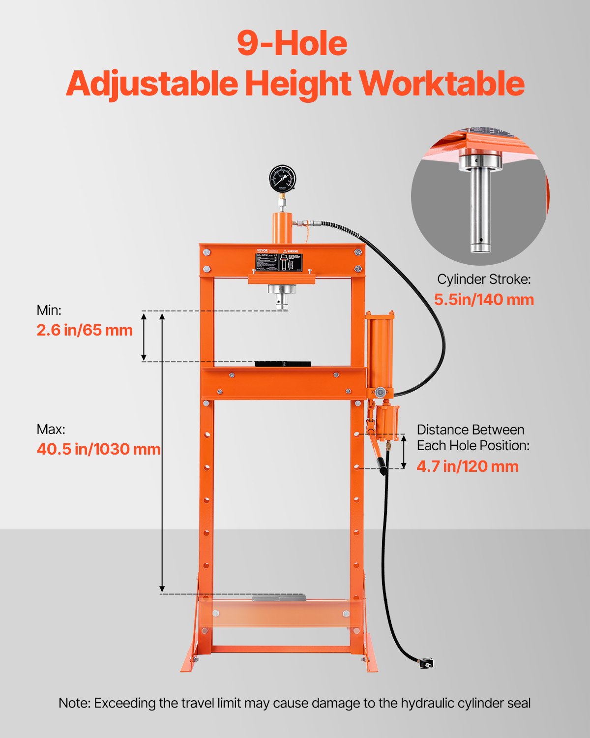 VEVOR Shop Presses - Select Your Configuration - YYYBSQCJYLJL2MQ89V0 - view 3