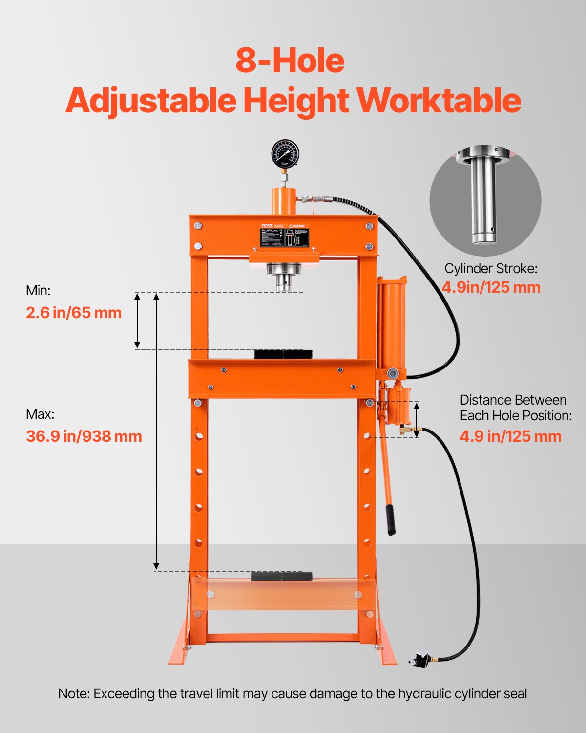 VEVOR Shop Presses - Select Your Configuration - YYYBSQCJYLJL3EDGXV0 - view 3