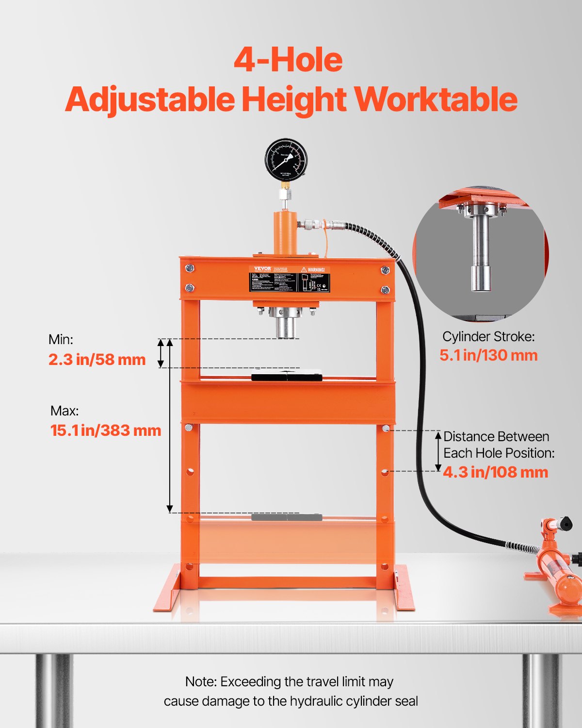 VEVOR Shop Presses - Select Your Configuration - YYYBSQCJYLJTRQRXFV0 - view 3