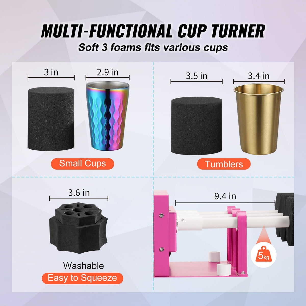 VEVOR Cup Turner - Select Your Configuration - ZBJJSCS620WGIYL63V1 - view 3