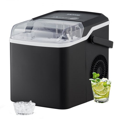 VEVOR Countertop Ice Maker, 9 Cubes Ready in 7 Mins, 26lbs in 24Hrs, Self-Cleaning Portable Ice Maker with Ice Scoop and Basket, Ice Machine with 2 Sizes Bullet Ice for Home Kitchen Office Bar Party - ZDBTMSZB26LBSRXBCV1 - view 1