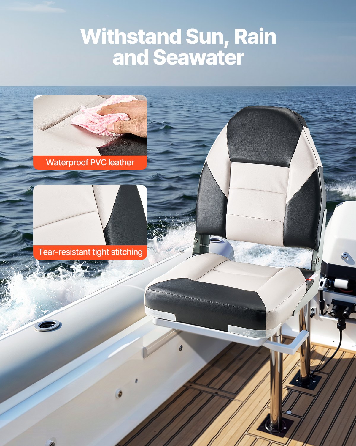 VEVOR Boat Seat and Pedestals - Select Your Configuration - ZDCZYGKB2JHHOSF4P001V0 - view 3