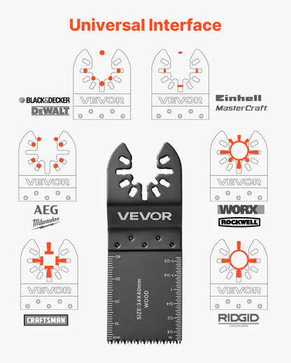 VEVOR Oscillating Tool Blades - Select Your Configuration - ZDGJDP40JDGNYZY40001V0 - view 3