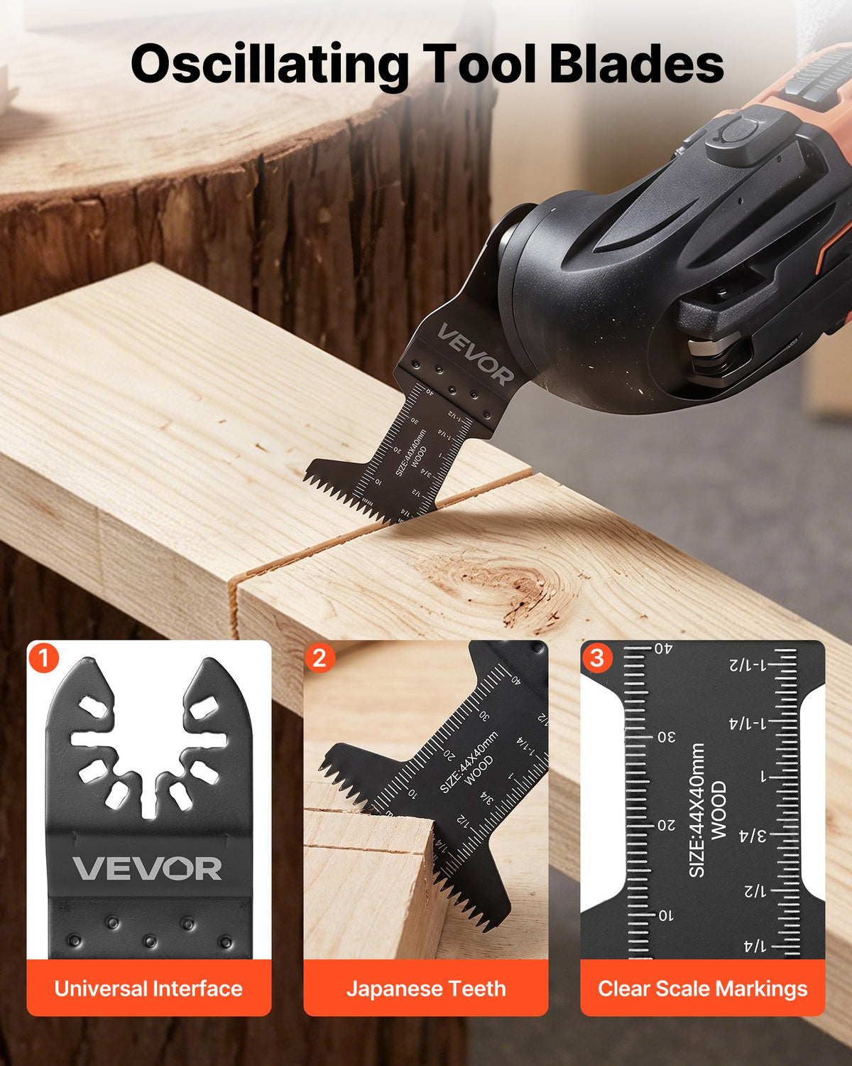 VEVOR Oscillating Tool Blades - Select Your Configuration - ZDGJDP60JDLJSLU02001V0 - view 2