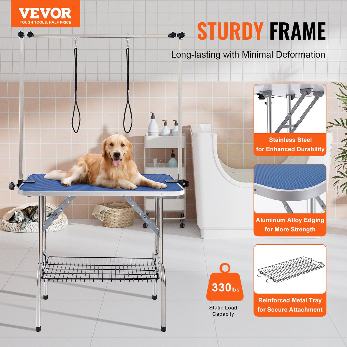 VEVOR Pet Grooming Table - Select Your Configuration - ZDMRZ36INCHSQMXV6V0 - view 2