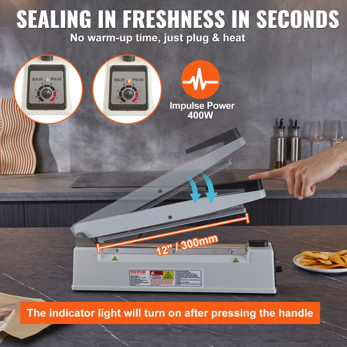 VEVOR Heat Crimp Sealer - Select Your Configuration - ZDSFKJLQ12IN1VOUIV5 - view 3