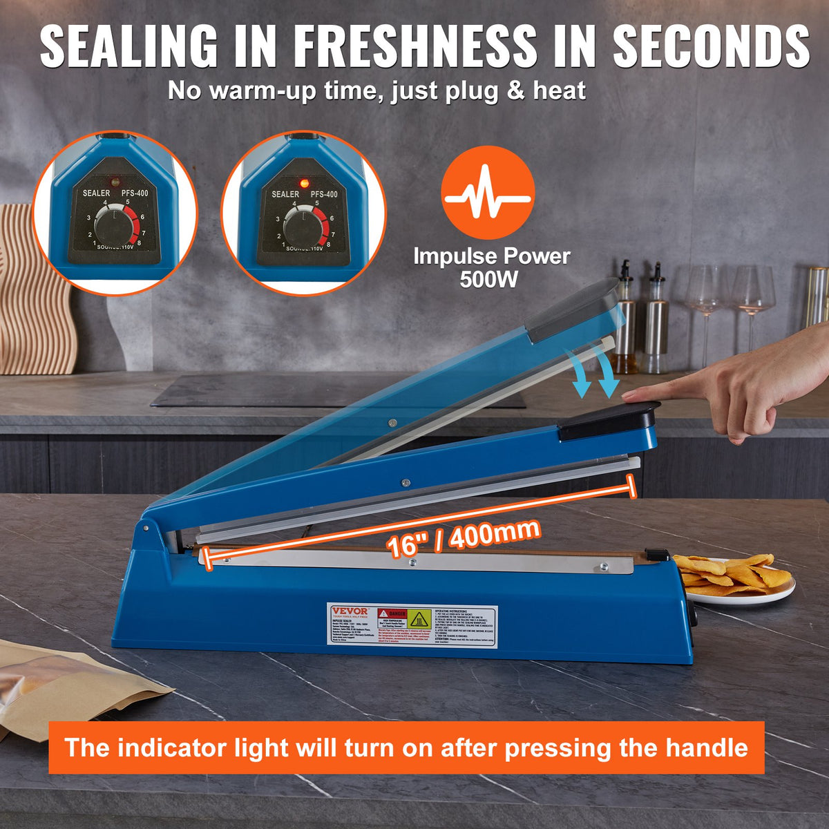 VEVOR Heat Crimp Sealer - Select Your Configuration - ZDSFKJSQ16IN8HT1RV5 - view 3
