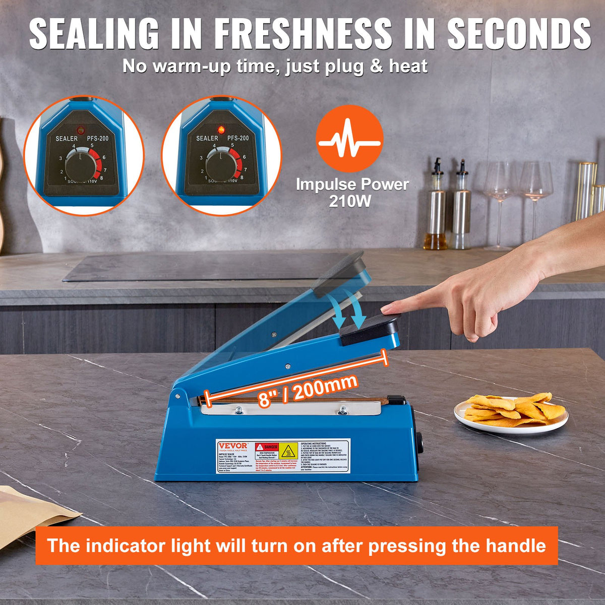 VEVOR Heat Crimp Sealer - Select Your Configuration - ZDSFKJSQ8INCVYEI8V5 - view 3