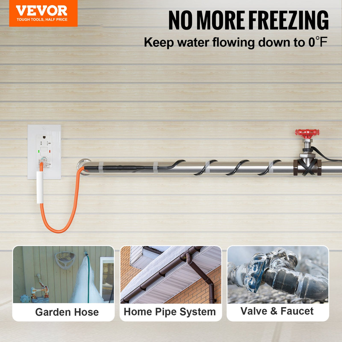 VEVOR Pipe Heating Cable - Select Your Configuration - ZDWDGWQGDJRDO46T6V1 - view 2