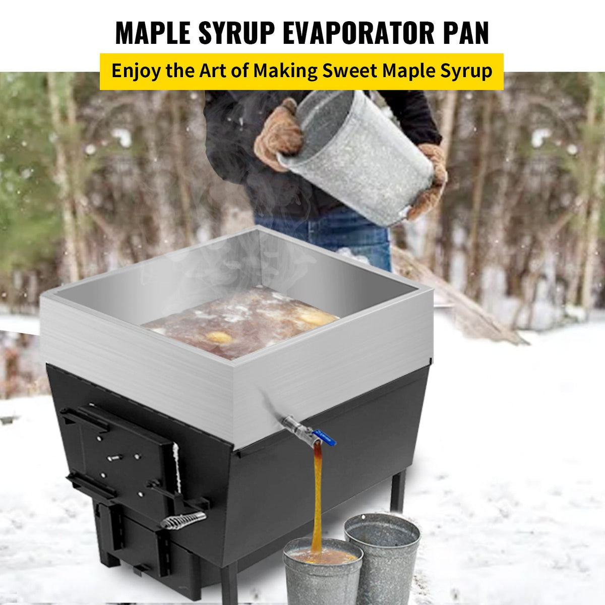 VEVOR 24 x 24 x 9.5 in Maple Syrup Evaporator Pan - product view 2