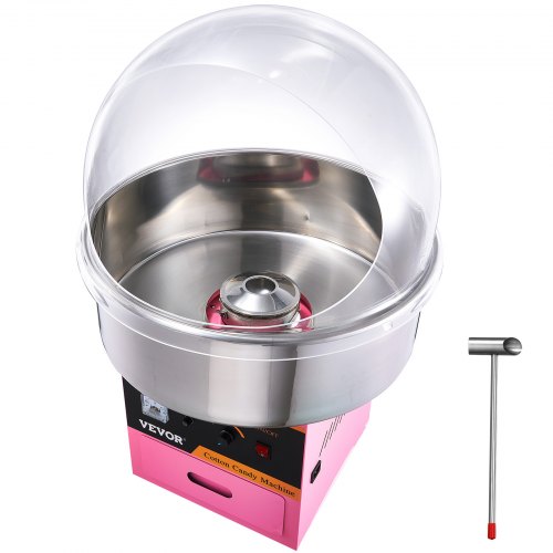 VEVOR Electric Cotton Candy Machine, 1000W Candy Floss Maker, Commercial Cotton Candy Machine with Stainless Steel Bowl, Sugar Scoop, and Cover, Perfect for Home Kids Birthday, - ZHSKU00000000000015 - view 1