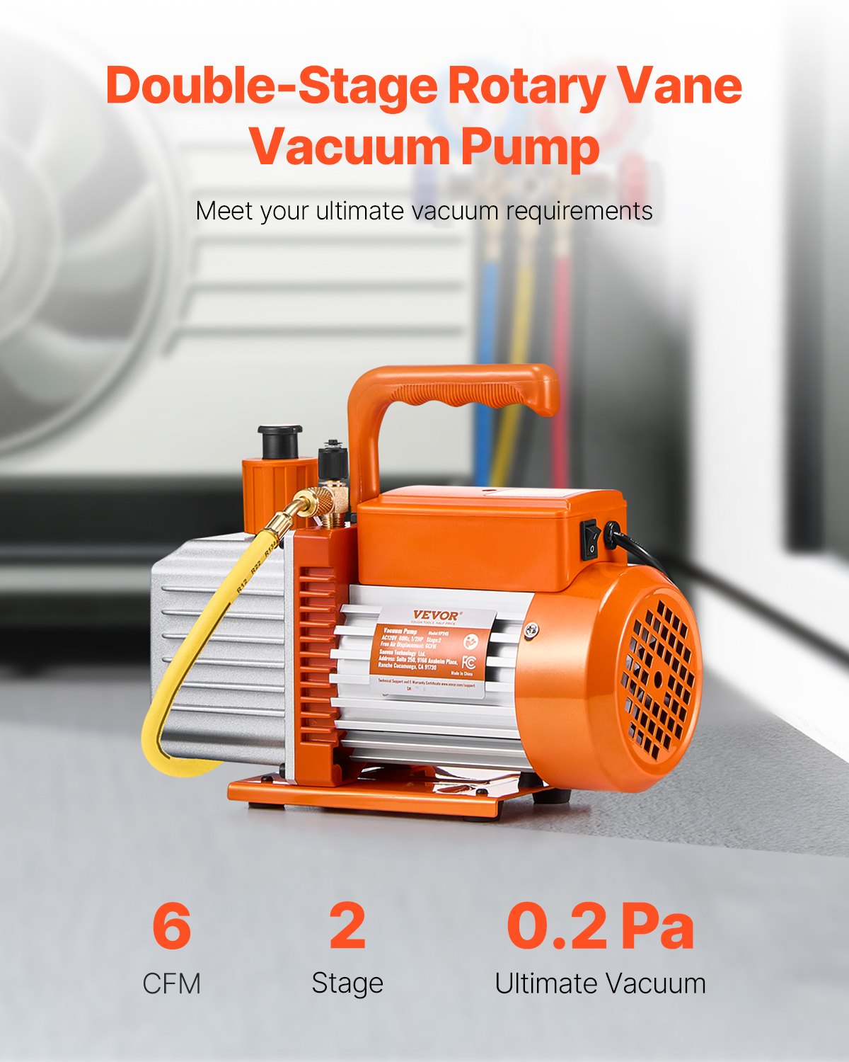 VEVOR A/C Vacuum Pumps - Select Your Configuration - ZKBLJSJ12HP6J1GD6V1 - view 2