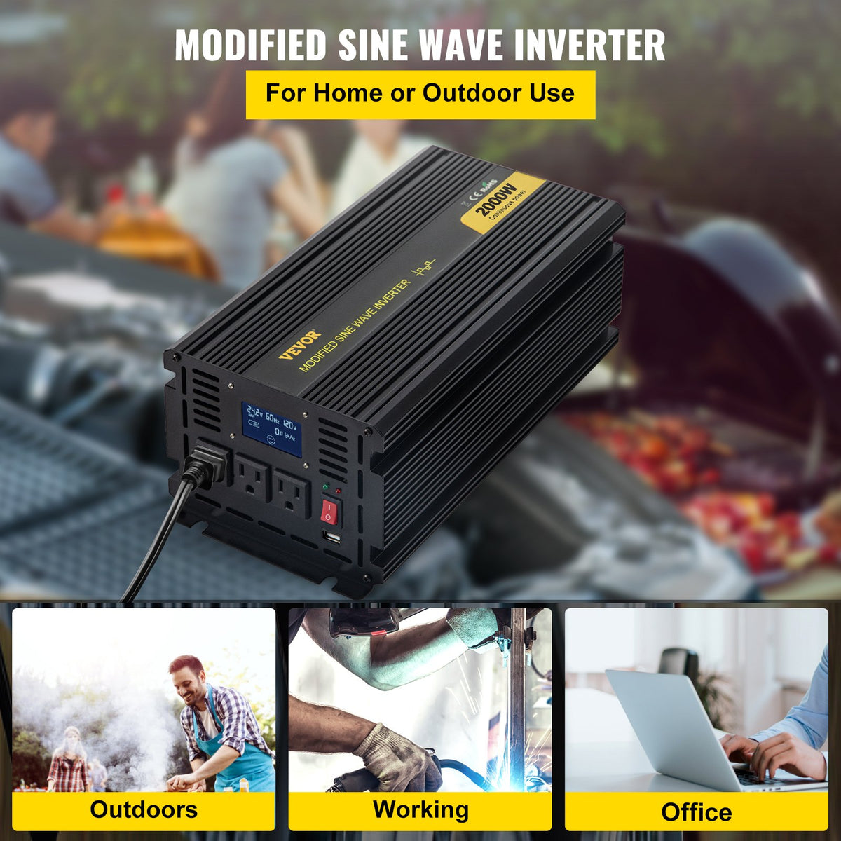 VEVOR Power Inverters - Select Your Configuration - ZNB2KW-12-1200I8XV9 - view 2