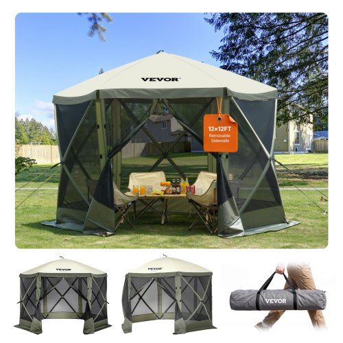 VEVOR Camping Gazebo Screen Tent - Select Your Configuration - ZPSLTJLS10X1F6ZWMV0 - view 1