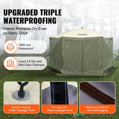 VEVOR Camping Gazebo Screen Tent - Select Your Configuration - ZPSLTJLS12X1117M6V0 - view 3