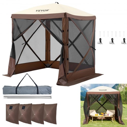 VEVOR Camping Gazebo Screen Tent - Select Your Configuration - ZPSLTZS6X6FTW9616V0 - view 1