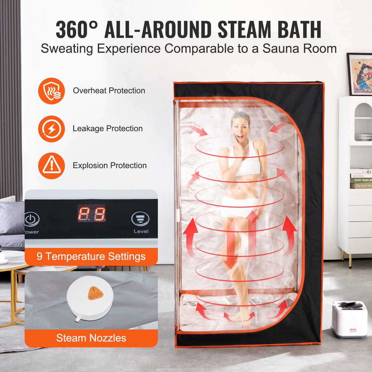VEVOR Sauna Tent - Select Your Configuration - ZQBXSSN1000WMZKJRV1 - view 3