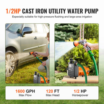 VEVOR Water Transfer Pump - Select Your Configuration - ZTB12HP1600GP77OKV1 - view 2
