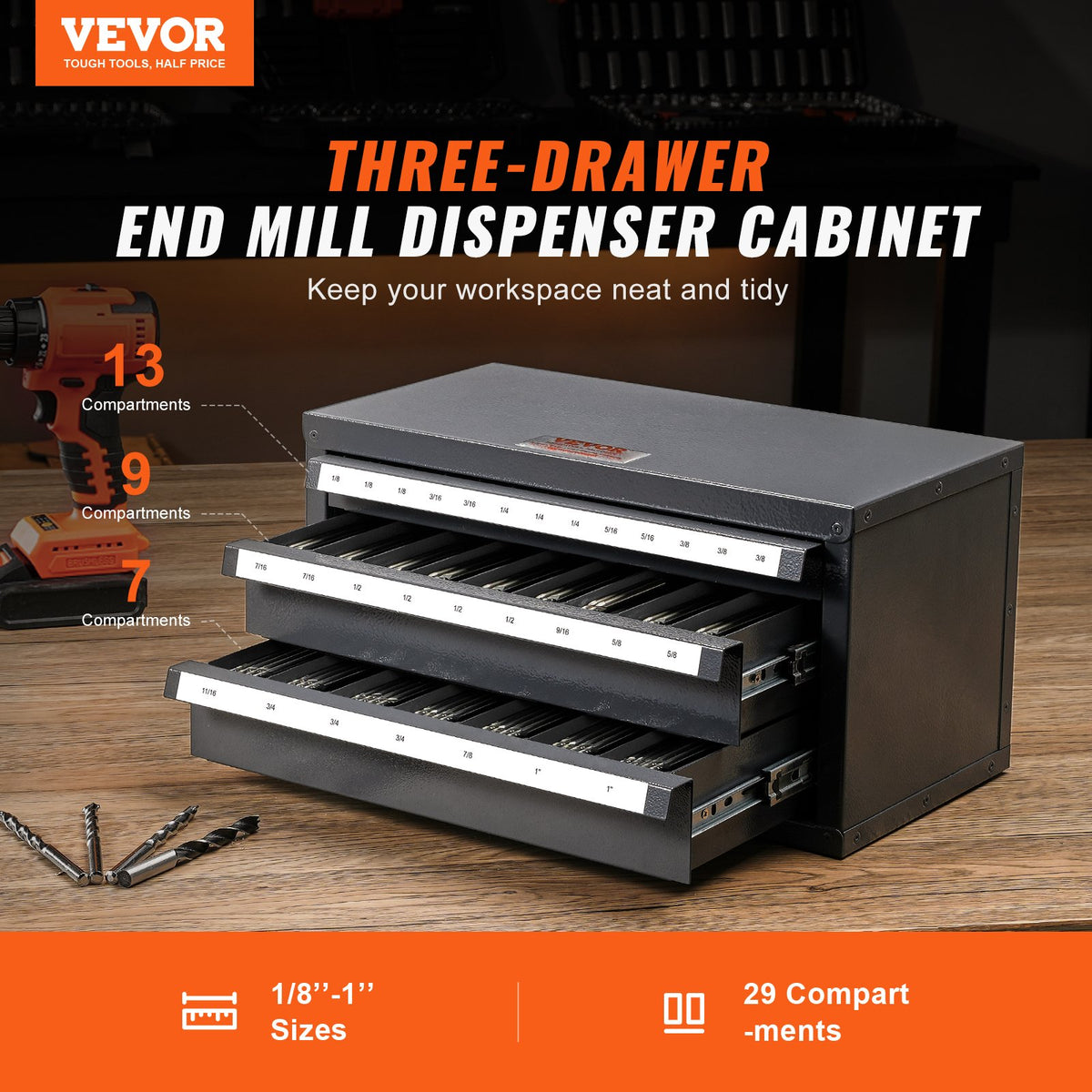 VEVOR Drill Organizer Cabinet - Select Your Configuration - ZTFPGJX18D1SM1MR6V0 - view 2