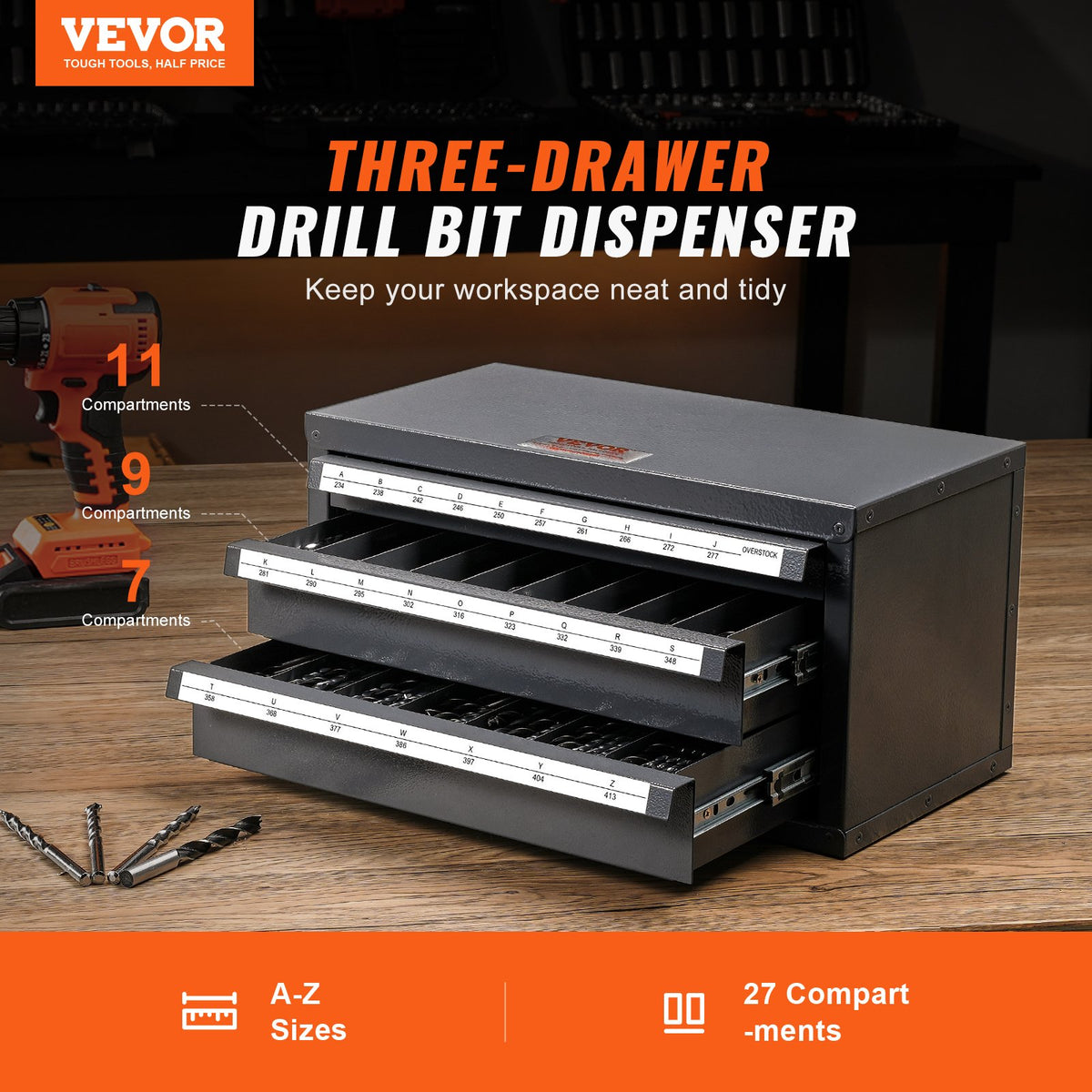 VEVOR Drill Organizer Cabinet - Select Your Configuration - ZTFPGJXADZSCZ52E8V0 - view 2