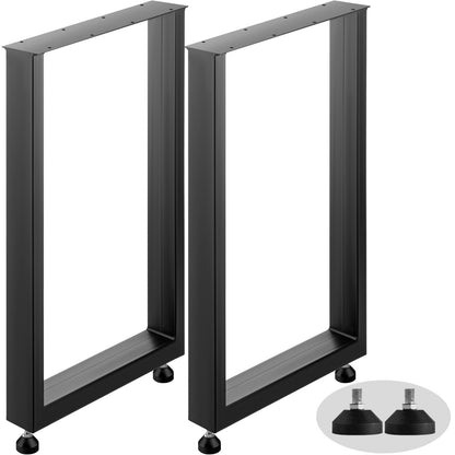 VEVOR Square Steel Table Legs, 28x24 in, Set of 2 - view 1