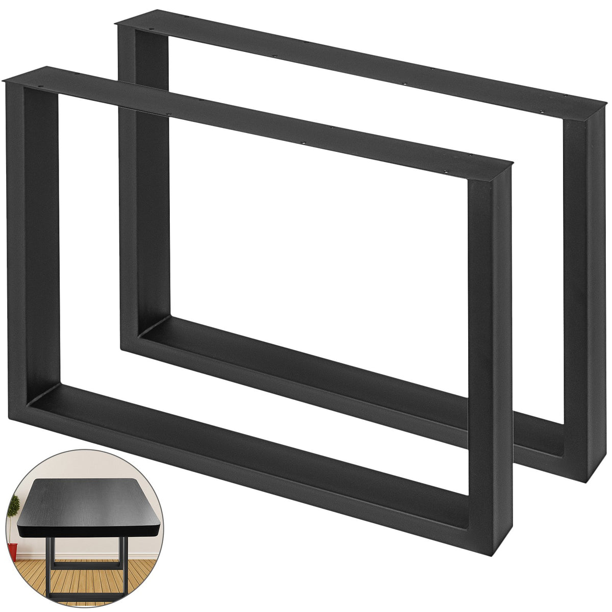 VEVOR Square Steel Table Legs, 90x72 cm, Set of 2 - view 1