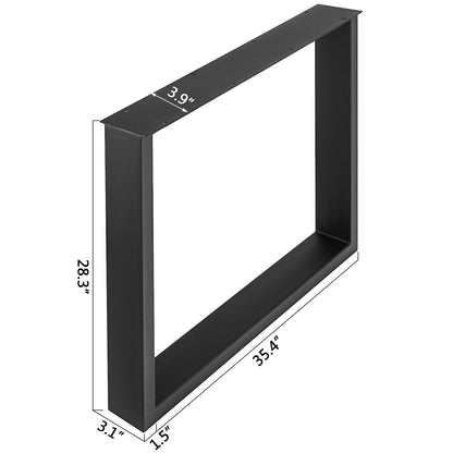 VEVOR Square Steel Table Legs, 90x72 cm, Set of 2 - view 2