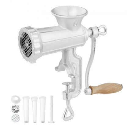 VEVOR Manual Meat Grinder, Heavy Duty Cast Iron Hand Meat Grinder with Steel Table Clamp, Meat Mincer Sausage Maker with 1 Cutting Blade, 2 Cutting Plates, 3 Sausage Tubes for Beef Pepper Mushroom - ZTSDJRJZT800S8NBLV0 - view 1