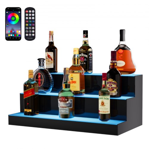 VEVOR Liquor Bottle Display Shelf - Select Your Configuration - ZTXJPLED324RFDT96V1 - view 1
