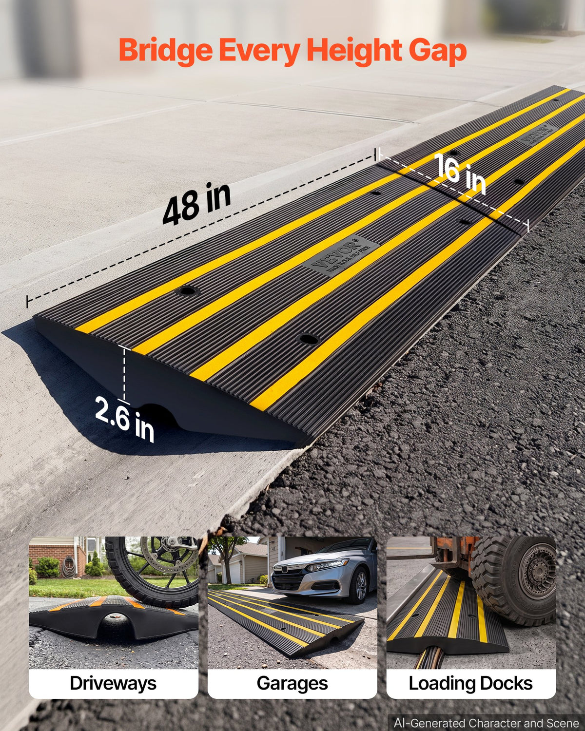 VEVOR Curb Ramps - Select Your Configuration - ZXDBLYPDGB2483DSGV0 - view 3