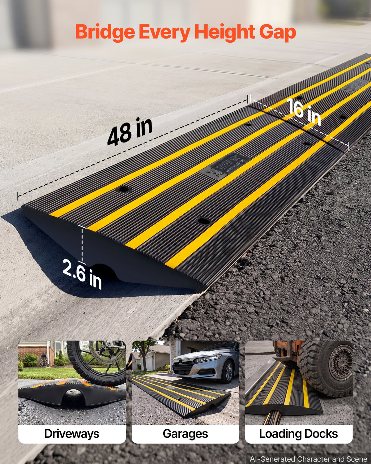 VEVOR Curb Ramps - Select Your Configuration - ZXDBLYPDGB348TJ54V0 - view 3