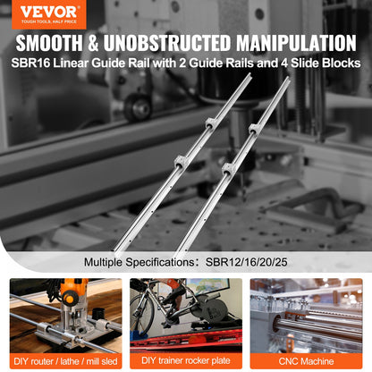 VEVOR Linear Guide Rail - Select Your Configuration - ZXDGSBR16MM157ZT7V0 - view 2
