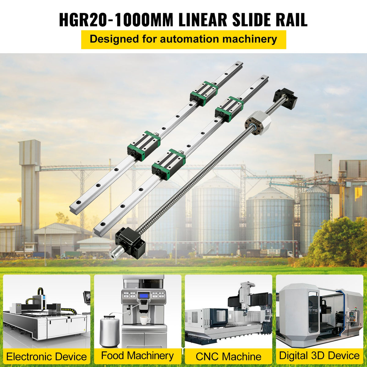 VEVOR Linear Guide Rails - Select Your Configuration - ZXDGTZHGR20-10001V0 - view 2